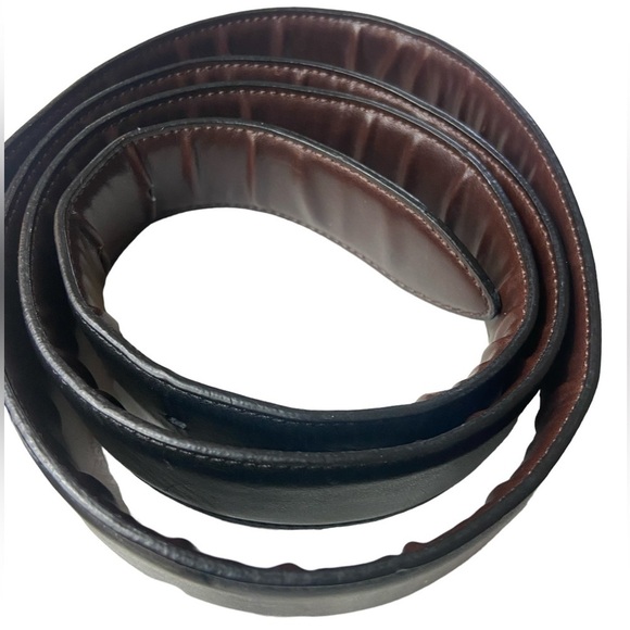 Perry Ellis Black Leather Belt 42/105 - Picture 5 of 10